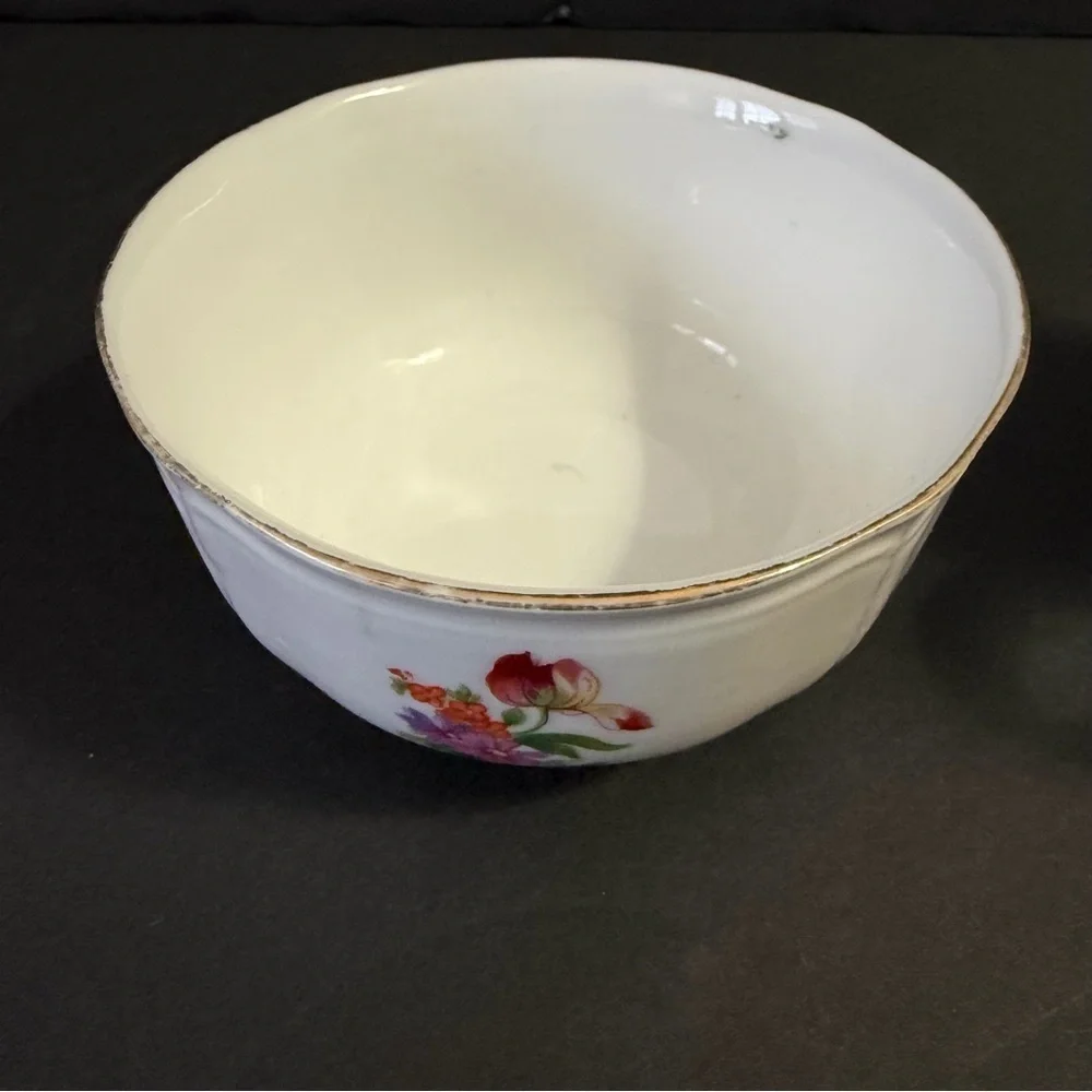 Shelton Creamer & Open Sugar Bowl Japan White Porcelain Romantic Floral White